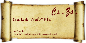 Csutak Zsófia névjegykártya