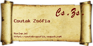 Csutak Zsófia névjegykártya