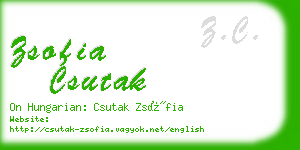 zsofia csutak business card